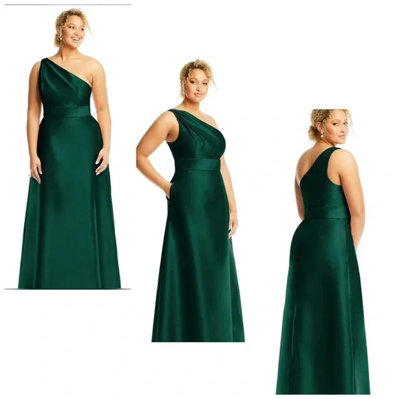 ALFRED SUNG | Dresses | Nwt Alfred Sung One Shoulder Hunter Green Dress Size 8 | Poshmark ALFRED SUNG | Dresses | Nwt Alfred Sung One Shoulder Hunter Green Dress Size 8 | Poshmark